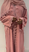Lace Abaya in Blush