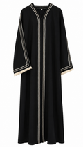 Everyday Embroidered Abaya - Beige Trim