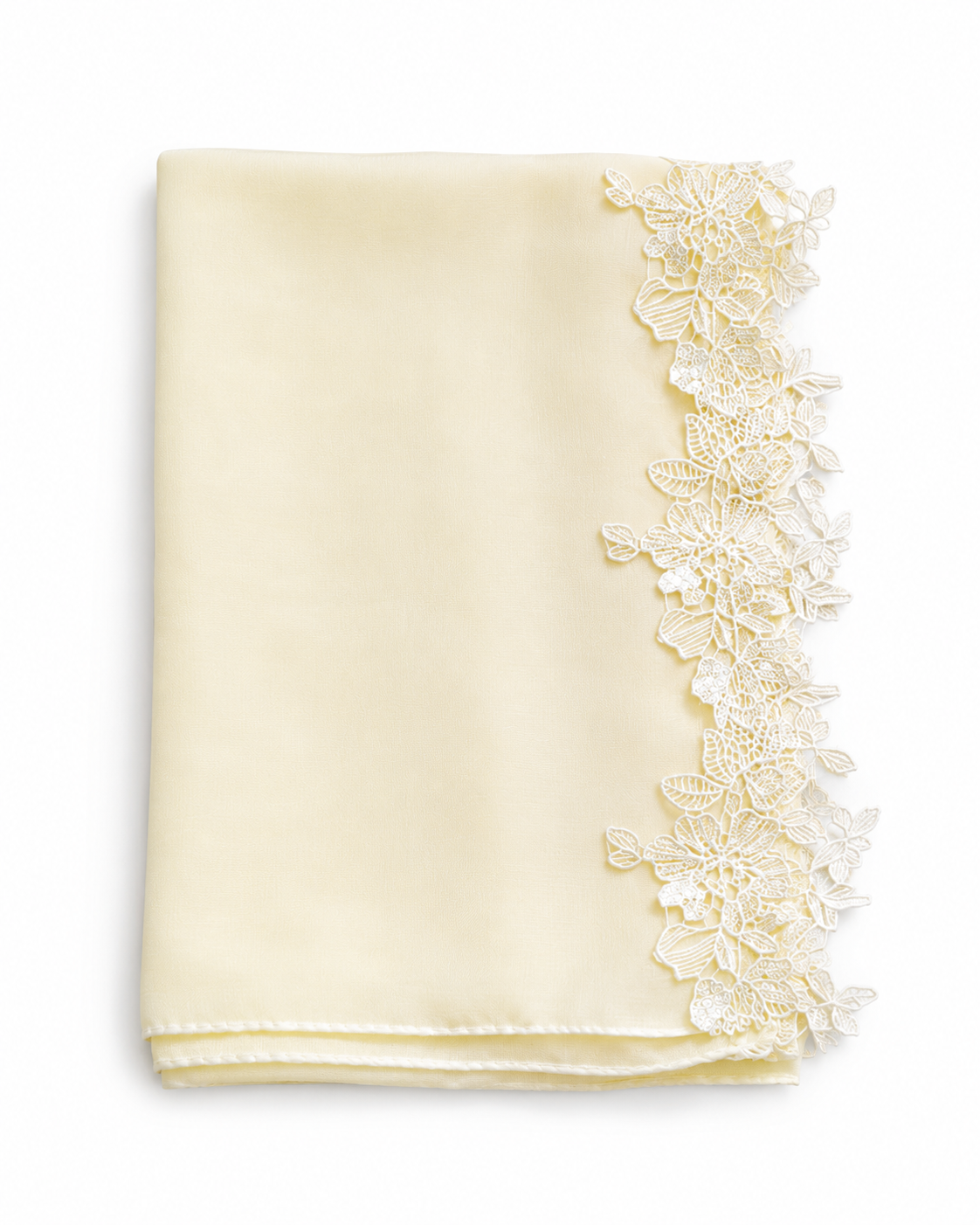 Butter Yellow Lace Abaya